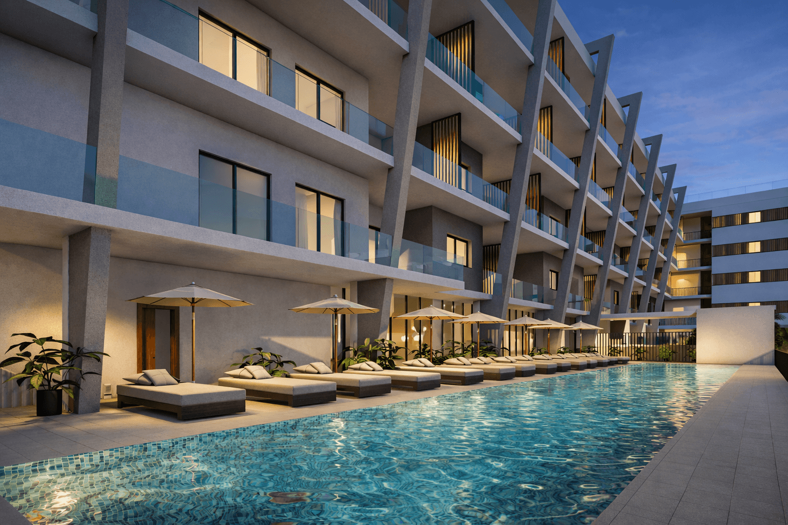 Piscina familiar en planta baja